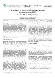 IRJET-Review Paper on Distributed Canny Edge Algorithm Implementation on FPGA