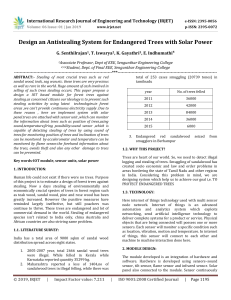 IRJET-Design an Antistealing System for Endangered Trees with Solar Power
