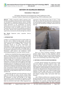 IRJET-Review on Seamless Bridges