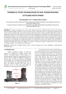 IRJET-Numerical Study on Behaviour of Non-Tower Building Attached with Tower