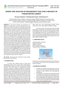 IRJET-Design and Analysis of Progressive Tool for U-Bracket of Power Meter Cabinet