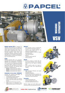 Washing separator VSV