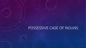 possessive case of nouns