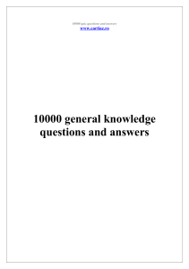 10000  general knowledge trivia questions