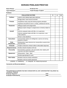 General performance evaluation form Drivers(BM)