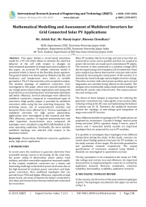IRJET-Mathematical Modelling and Assessment of Multilevel Inverters for Grid Connected Solar PV Applications