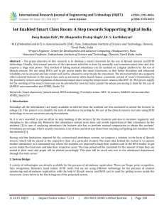 IRJET-IoT Enabled Smart Class Room: A Step Towards Supporting Digital India