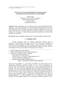 Penalty Functions in Genetic Algorithms for Constrained Optimization