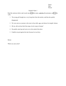 English 9 Quiz 1