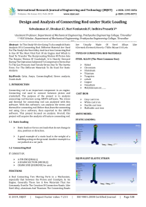 IRJET- Design and Analysis of Connecting ROD under Static Loading