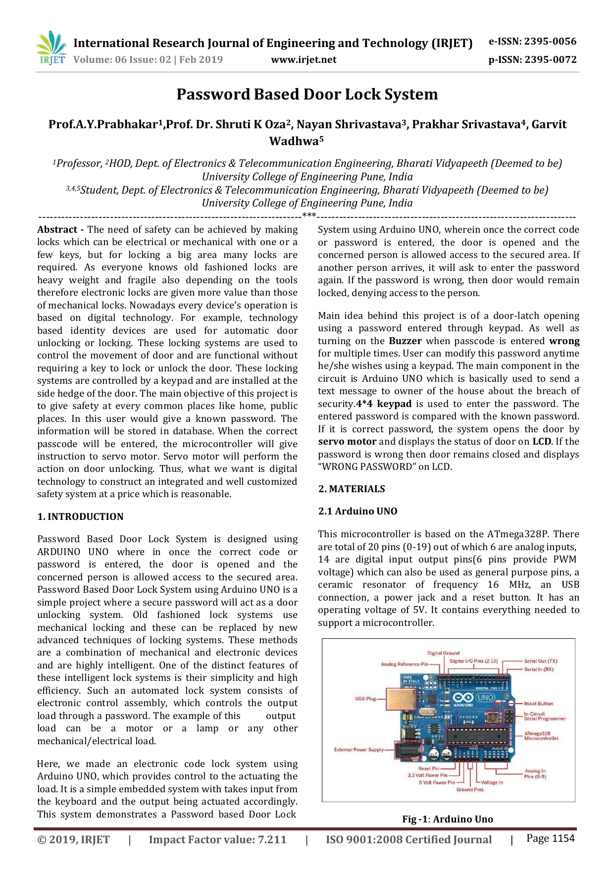 Password Based Door Lock System Circuit Diagram