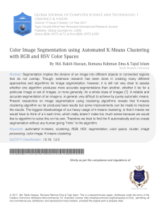 Automated K-Means Clustering for Color Image Segmentation