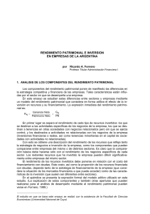 Fornero - Rendimiento patrimonial e inversion Caso Argentina