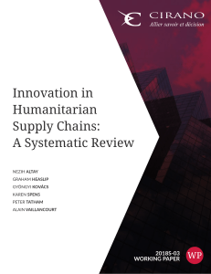 Innovation in humanitarian supply chains A literature review