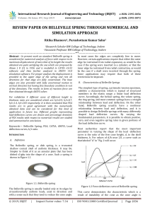 IRJET-    Review Paper on Belleville Spring through Numerical and Simulation Approach