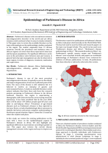 IRJET-Epidemiology of Parkinson’s Disease in Africa