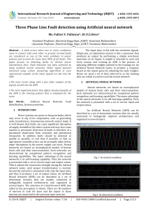 IRJET-Three Phase Line Fault Detection using Artificial Neural Network