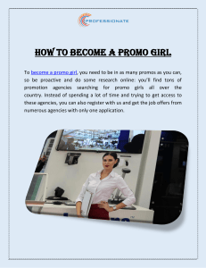 How to Become a Promo Girl