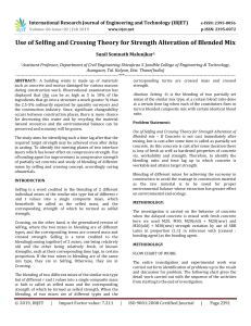 IRJET-    Use of Selfing and Crossing Theory for Strength Alteration of Blended mix