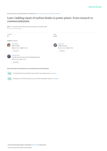 Laser cladding repair of turbine blades in power plants From research to