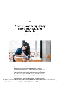 5 Benefits of Competency Based Education for Students   Explorance