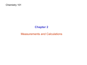 chapter 2 Measurements and Calculations