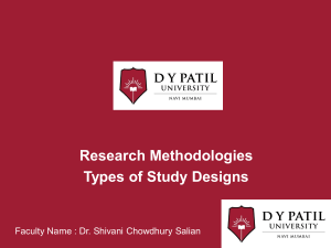 1st Lecture types of study designs