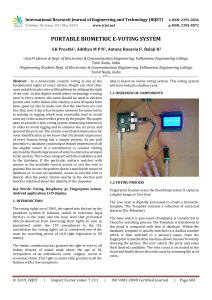IRJET-    Portable Biometric E-Voting System