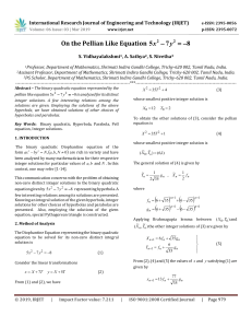 IRJET-    On the Pellian Like Equation 5x2-7y2=-8