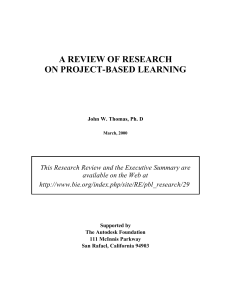 A REVIEW OF RESEARCH ON PROJECT-BASED LE