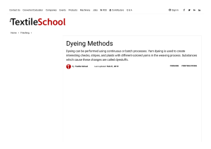 Dyeing Methods - Textile School