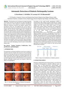 IRJET-Automatic Detection of Diabetic Retinopathy Lesions