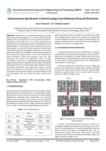 IRJET-    Autonomous Quadrotor Control using Convolutional Neural Networks