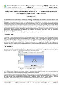 IRJET-Hydrostatic and Hydrodynamic Analysis of TLP Supported 5MW Wind Turbine based on Malabar Costal Climate