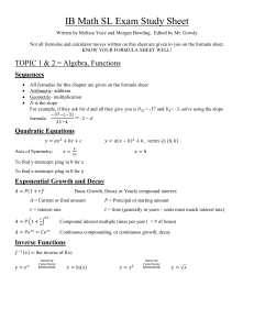 IB Exam Review Notes SL