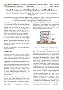 IRJET-Seismic Performance of Building using Accordion Metallic Damper