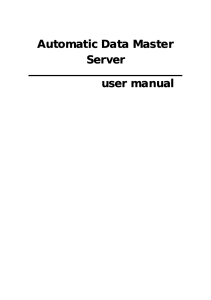 User Manual Of ADMS Software