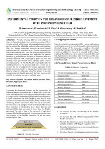 IRJET-Experimental Study on the Behaviour of Flexible Pavement with Polypropylene Fiber