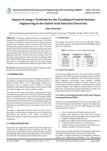 IRJET-Impact of using e-Textbook for the Teaching of Control Systems Engineering in the United Arab Emirates University