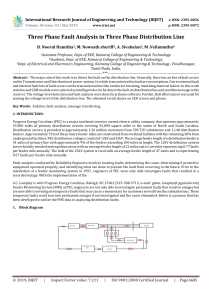 IRJET-Three Phase Fault Analysis in Three Phase Distribution Line
