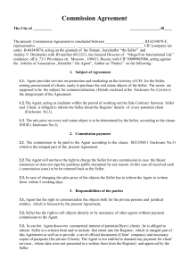 Commission Agreement Template 08