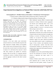 IRJET-    Experimental Investigation on Natural Fiber Concrete with Palm Oil Tree Fiber