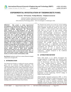 IRJET-    Experimental Investigation of Thermocrete Panel