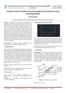IRJET-Analysis of Heat Transfer from Rectangular Finned Surface using Shooting Method