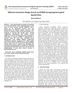IRJET-    Efficient Geometric Range Search on RTREE Occupying Encrypted Spatial Data