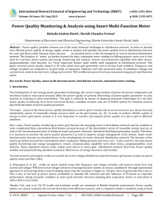 IRJET-    Power Quality Monitoring & Analysis using Smart Multi-Function Meter