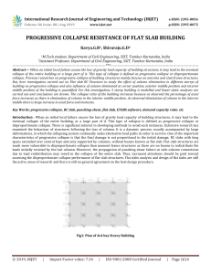 IRJET-Progressive Collapse Resistance of Flat Slab Building