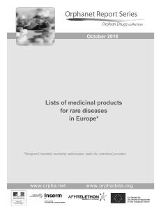 list of orphan drugs in europe