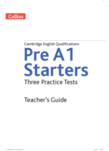 74863 Pre A1 Starters Teacher's Guide