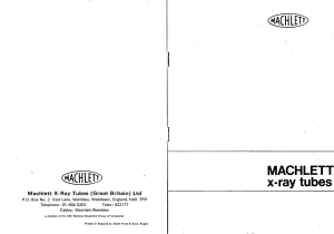 X-Ray Tubes - Machlett